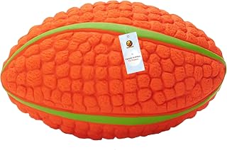 Foodie Puppies Interactive Latex Squeaky Chew Toy for Small to Medium Dogs (Corn Rugby - Large) | Durable, Non-Toxic & Sof... Price In India