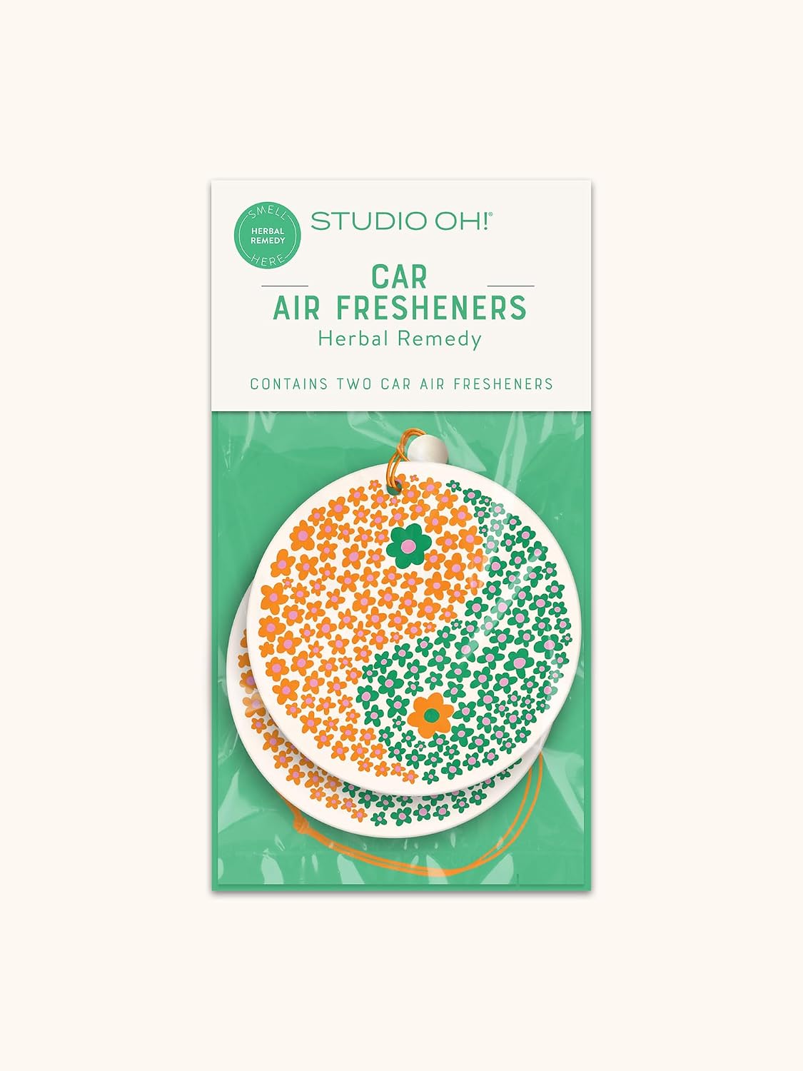 Studio Oh! Car Air Fresheners - Pack of 4 Scented Hanging Car Odor Eliminator - Good Times, Yin-Yang Blossoms Bundle image 3