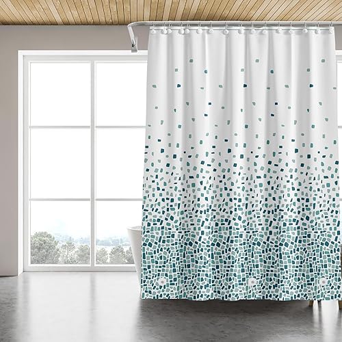 Miniatura 21 de Forro de cortina de ducha, forro de ducha de PEVA 4G, cortinas de ducha impermeables de plástico, con agujeros de ojales y 3 pesos magnéticos