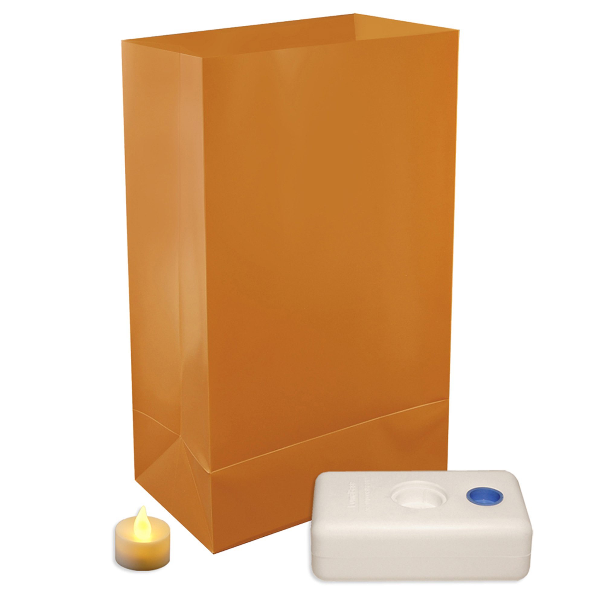 LumaBase Festive Lighting Decorative Battery Operated LED Luminaria Kit Tan12ct-picture-17