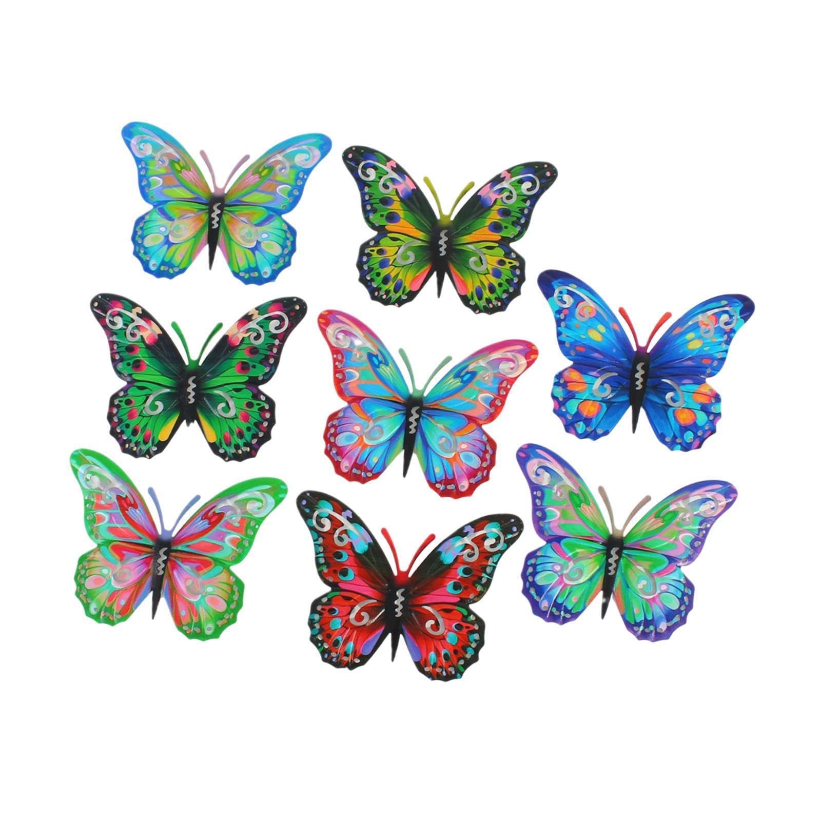 Esculturas con forma de gato y mariposas decorativas en metal negro para salones y patios 8