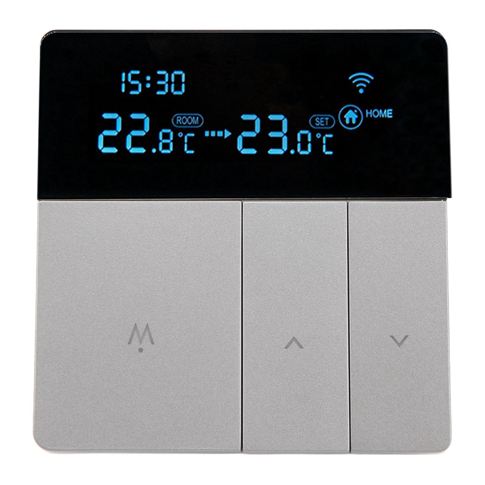 Termostato digitale Visualizza LCD grande App App Grey programmabile Termostato di controllo telecomandato con cavo di rilevamento di 3 metri AC90 V 240 V 16A riscaldamento (Con wifi)