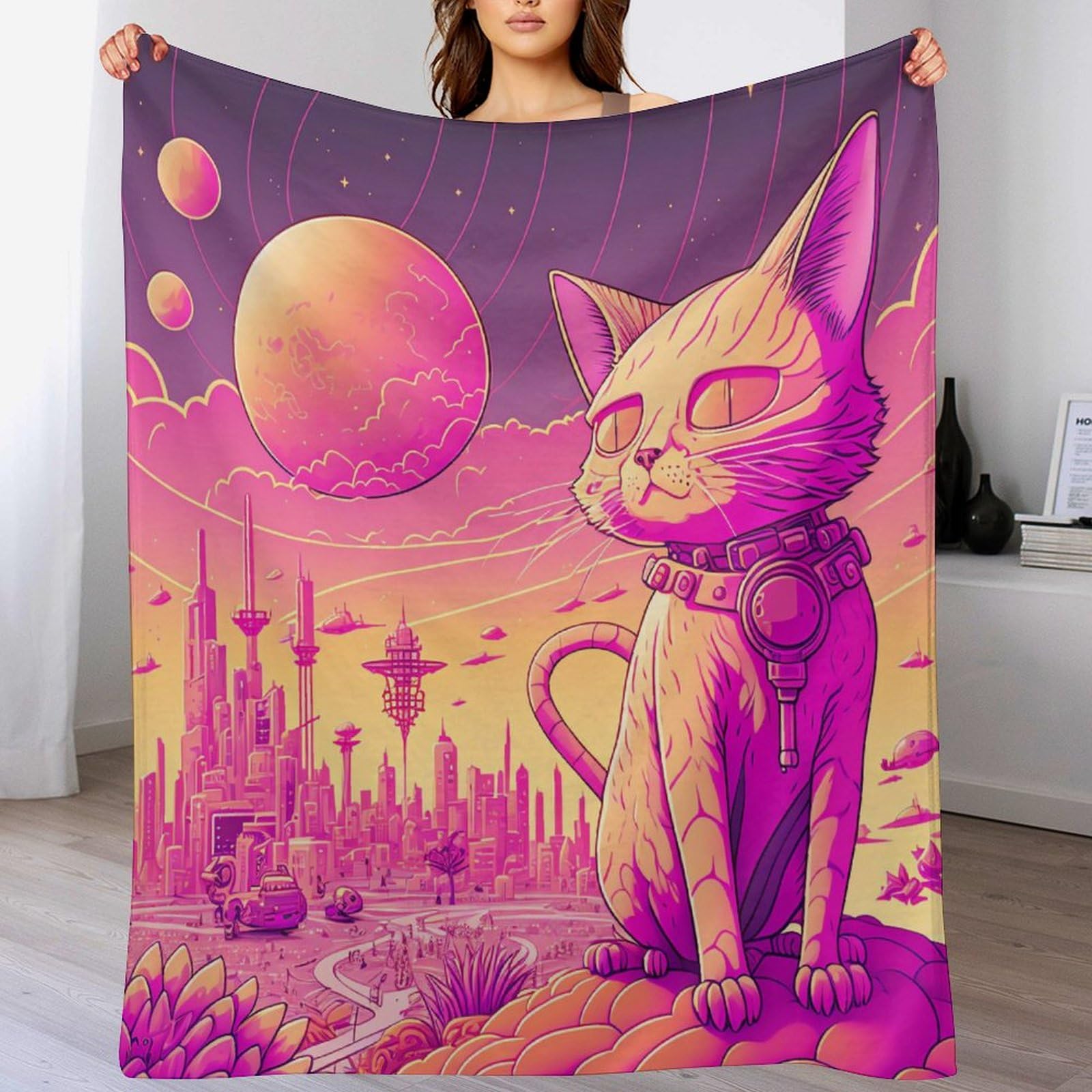 Couverture polaire de flannel 100x130 cm avec impression 3D artistique durable