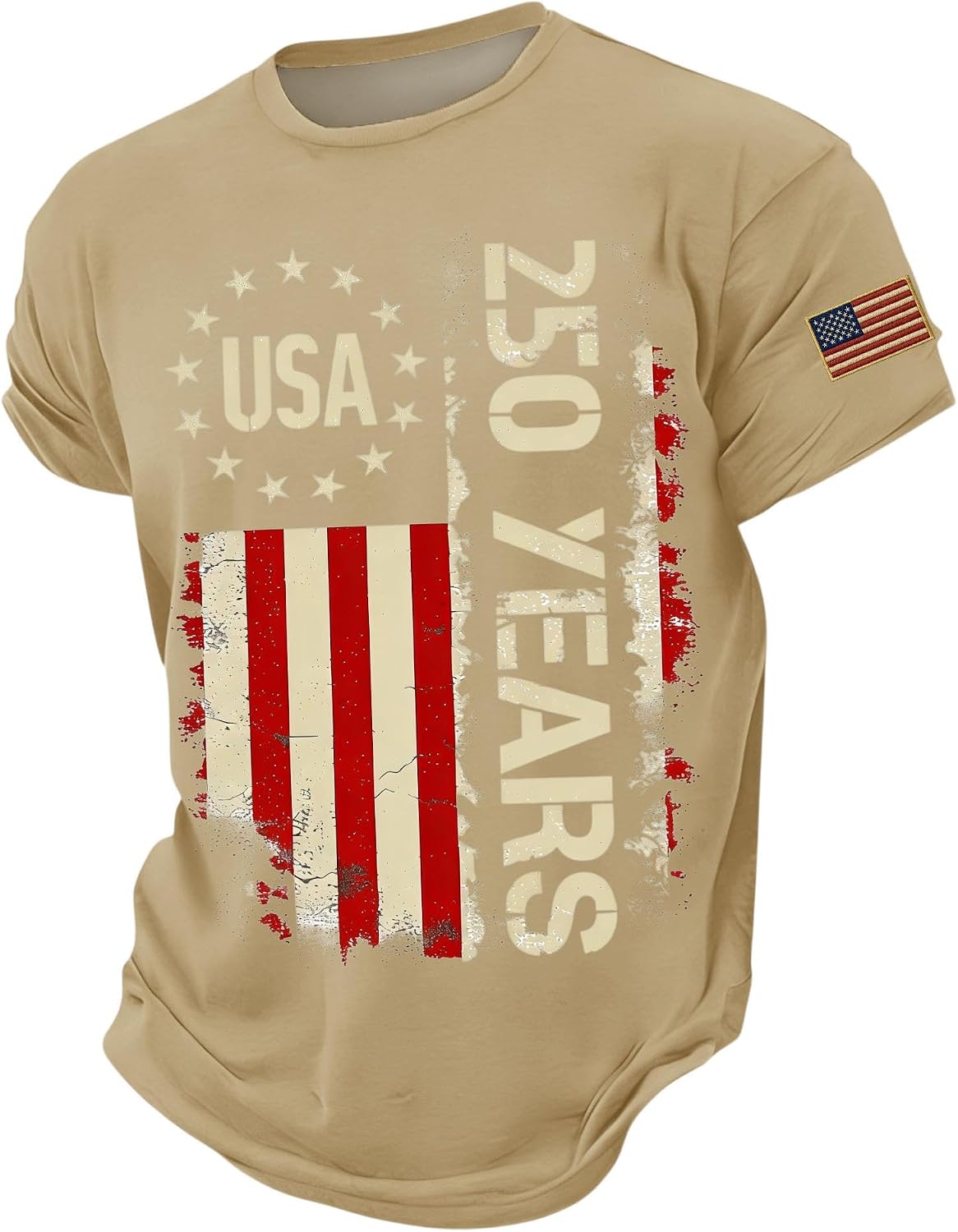 250 Anniversary USA Shirt Mens Tshirts Shirts Short Sleeve T Shirt Crewneck Tops Independence Day 1776-2026 Tee