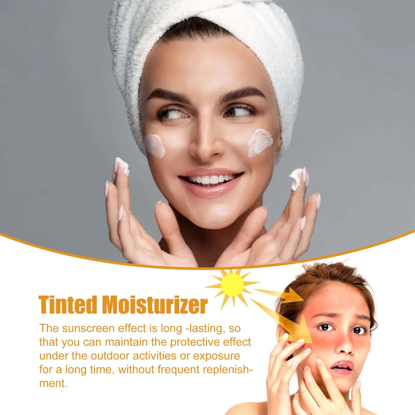 Tinted Sunscreen SPF50 PA+, Hydrating Mattifying Non-Greasy Water Resistant