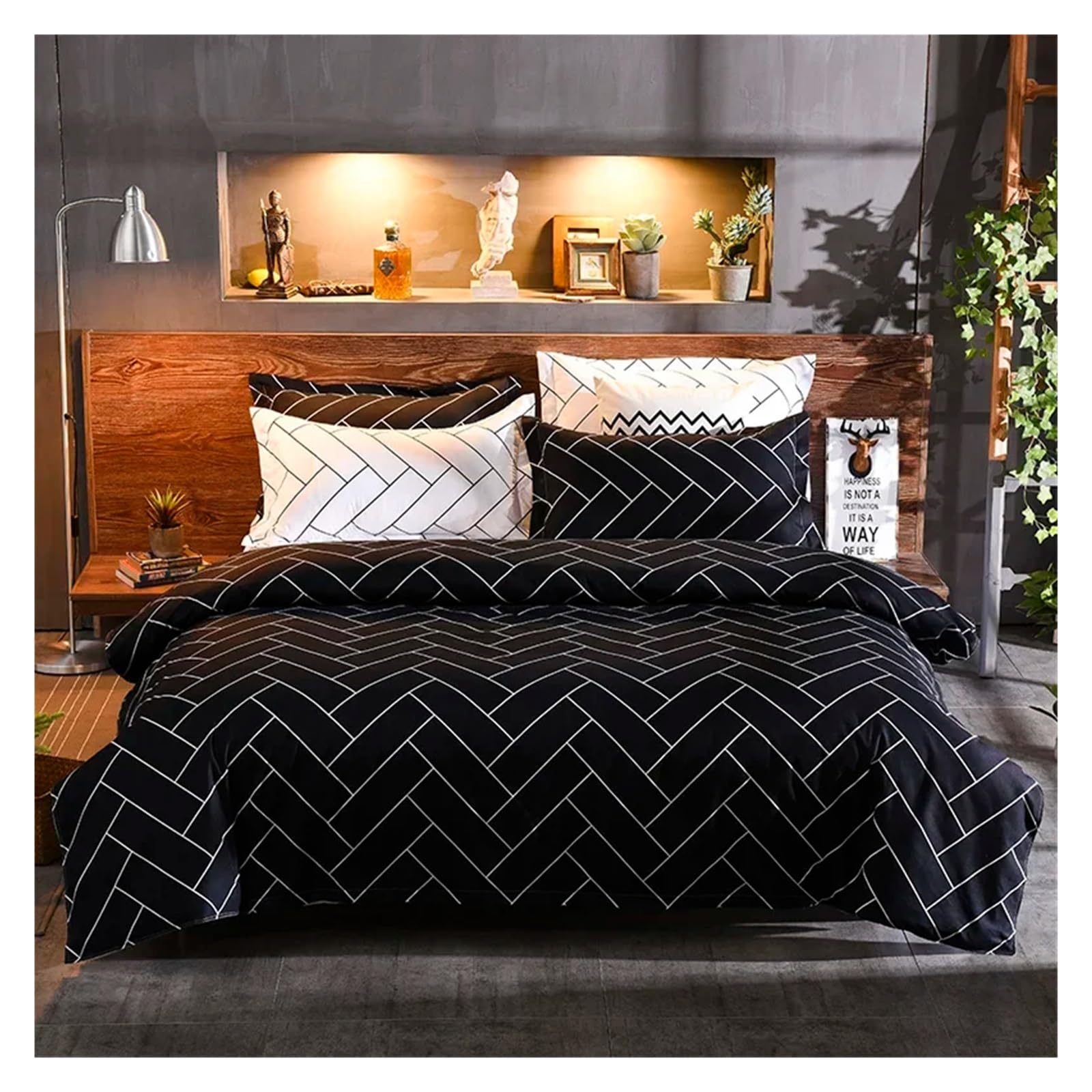 Ensemble de housse de couette chic lit queen size toutes saisons