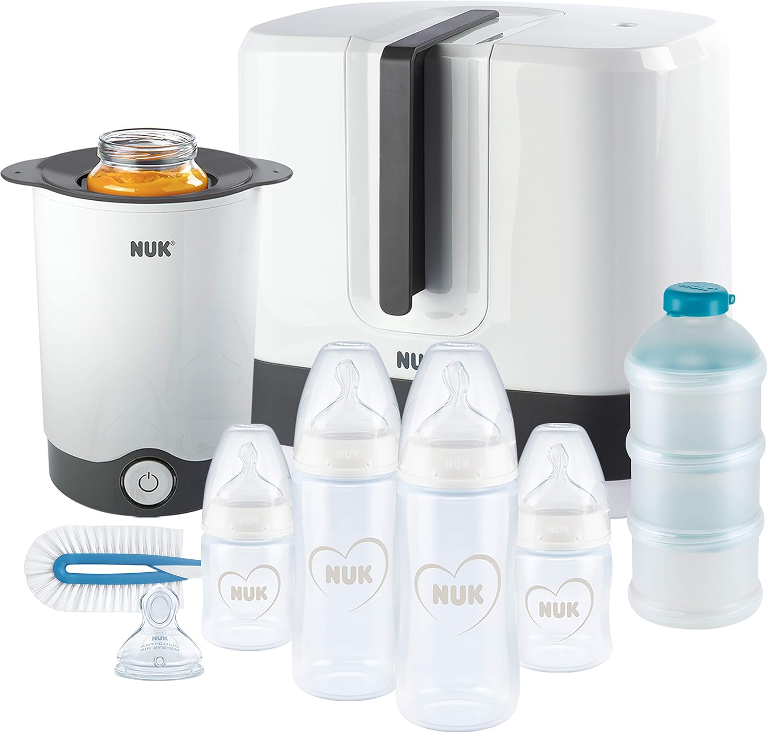 Esterilizador NUK + 4 biberones, tetina extra y calienta biberones por 101,92€ ¡¡35% de descuento!!