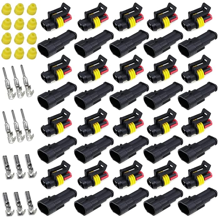 Buy Hismi Automotive Waterproof Wiring Harness Connector Terminals, 2