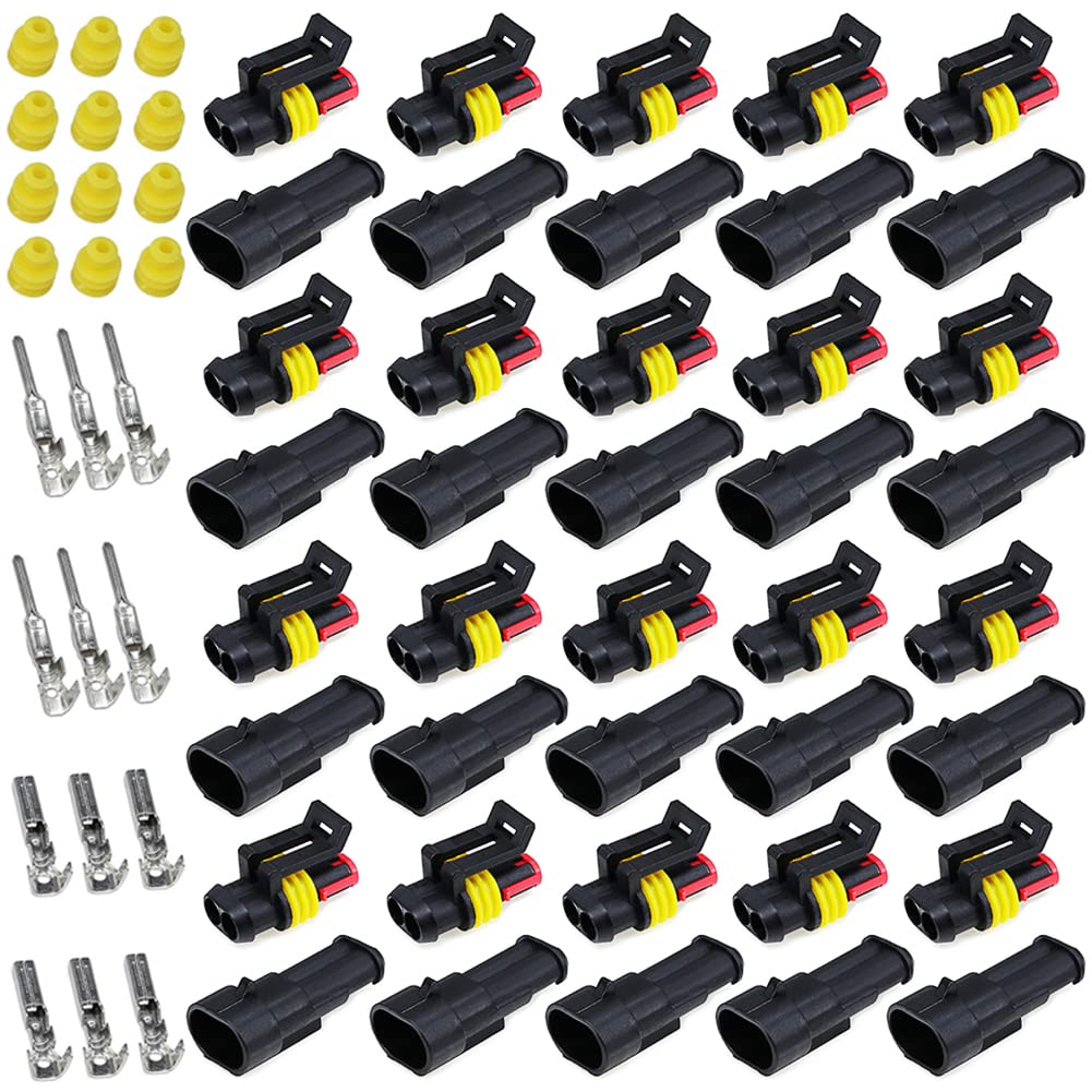 Buy Hismi Automotive Waterproof Wiring Harness Connector Terminals, 2