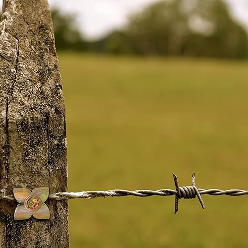 Miniatura 12 de Clavos de cerca, grapas de alambre de acero para maderas blandas, reutilización de clavos de grapas de valla con fijador de alambre, para malla