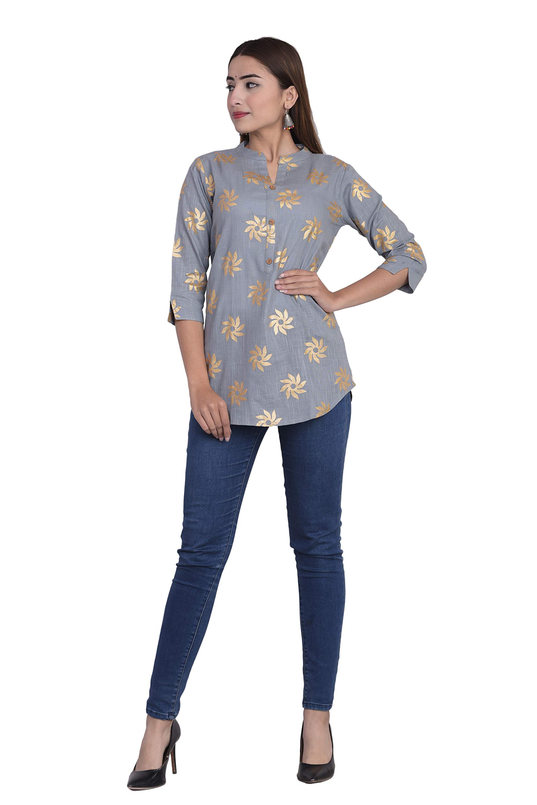 THE PEPINO Best Amazon Cotton Slub Prited Women/Girls Top