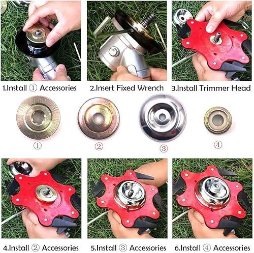 Miniatura 10 de OXT Cuchilla de recortadora con cable irrompible de 8 pulgadas, cabezal de recortador de cepillo de alambre de acero