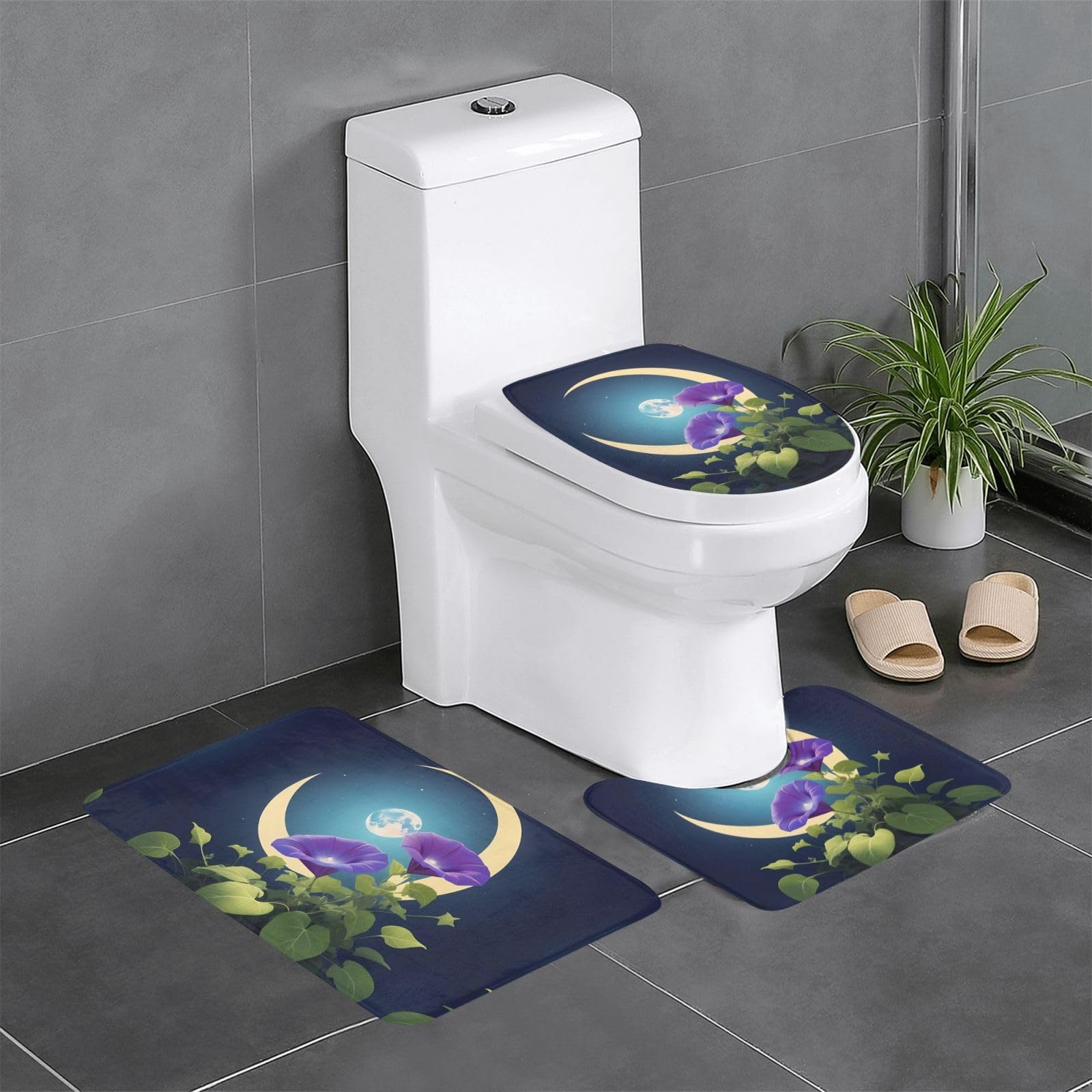 Tapis de salle de bain antidérapants pour meuble-lavabo cosy