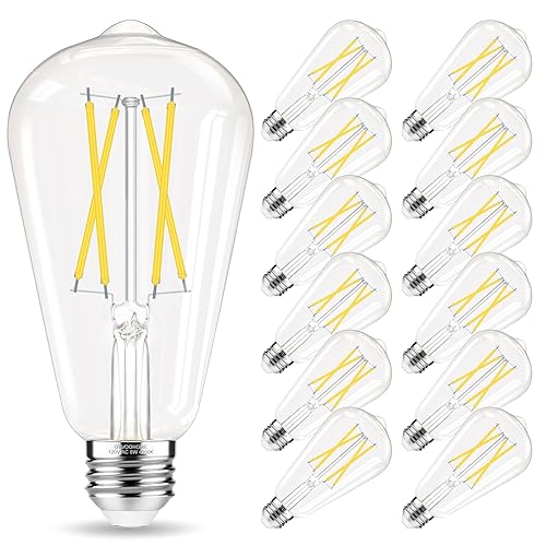 Edison Bulbs 60 watt Equivalent LED, E26 LED Bulb Non-Dimmable,