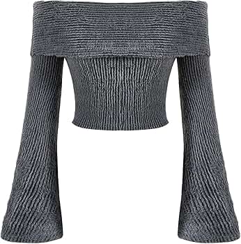 【Raucohouse】Slender wool off-shoulder long sleeve Women's Cashmere Lori Off Shoulder Sweater in Crimson Red