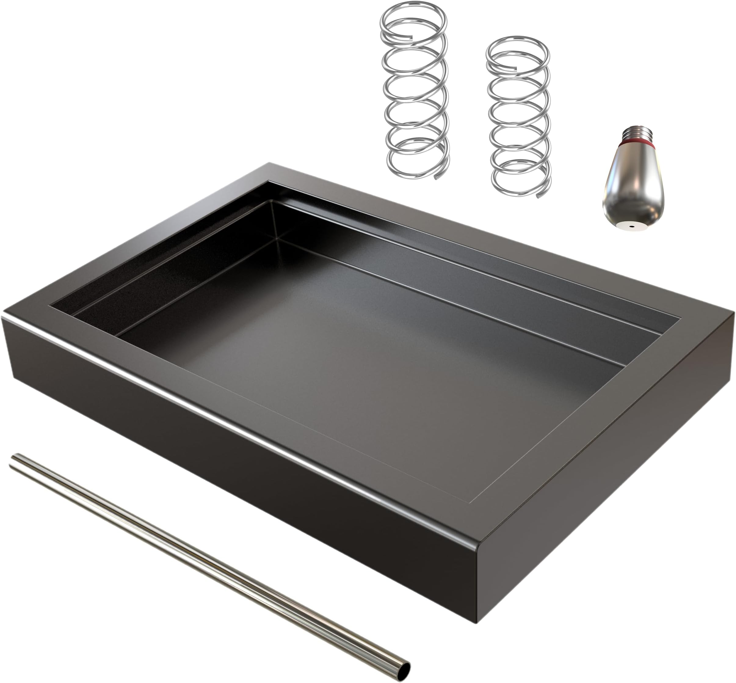 Low Profile Drip Tray One Hole Steam Tip and 9 Bar 6 Bar OPV Spring Modification Kit compatible with Gaggia Classic Pro