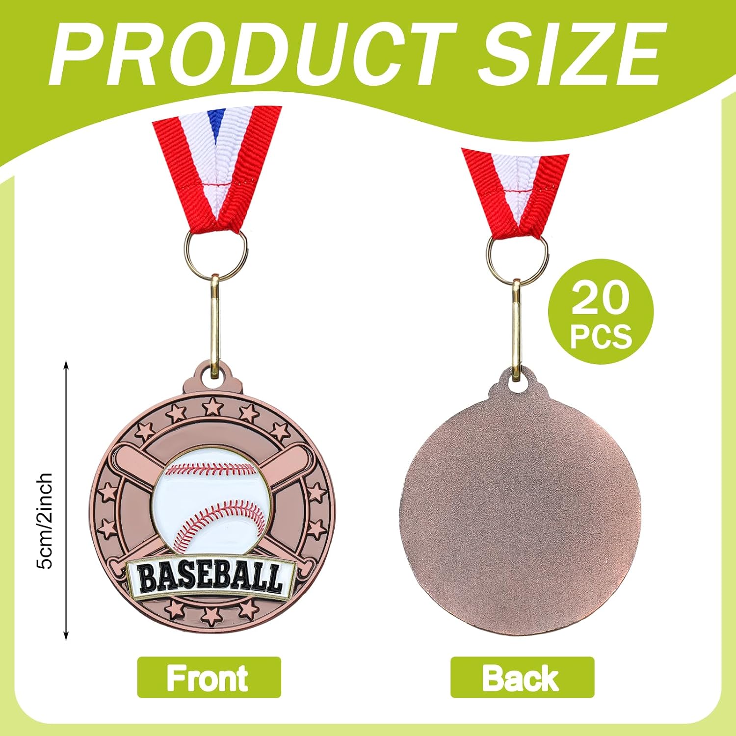 Remuuly 30 Packs Bronze Medals Bulk, 2'' Award Medals Team Participation Trophies with Red White and Blue Striped Ribbon for Competitions Celebration Prizes Gift Sports Themed Party Favor