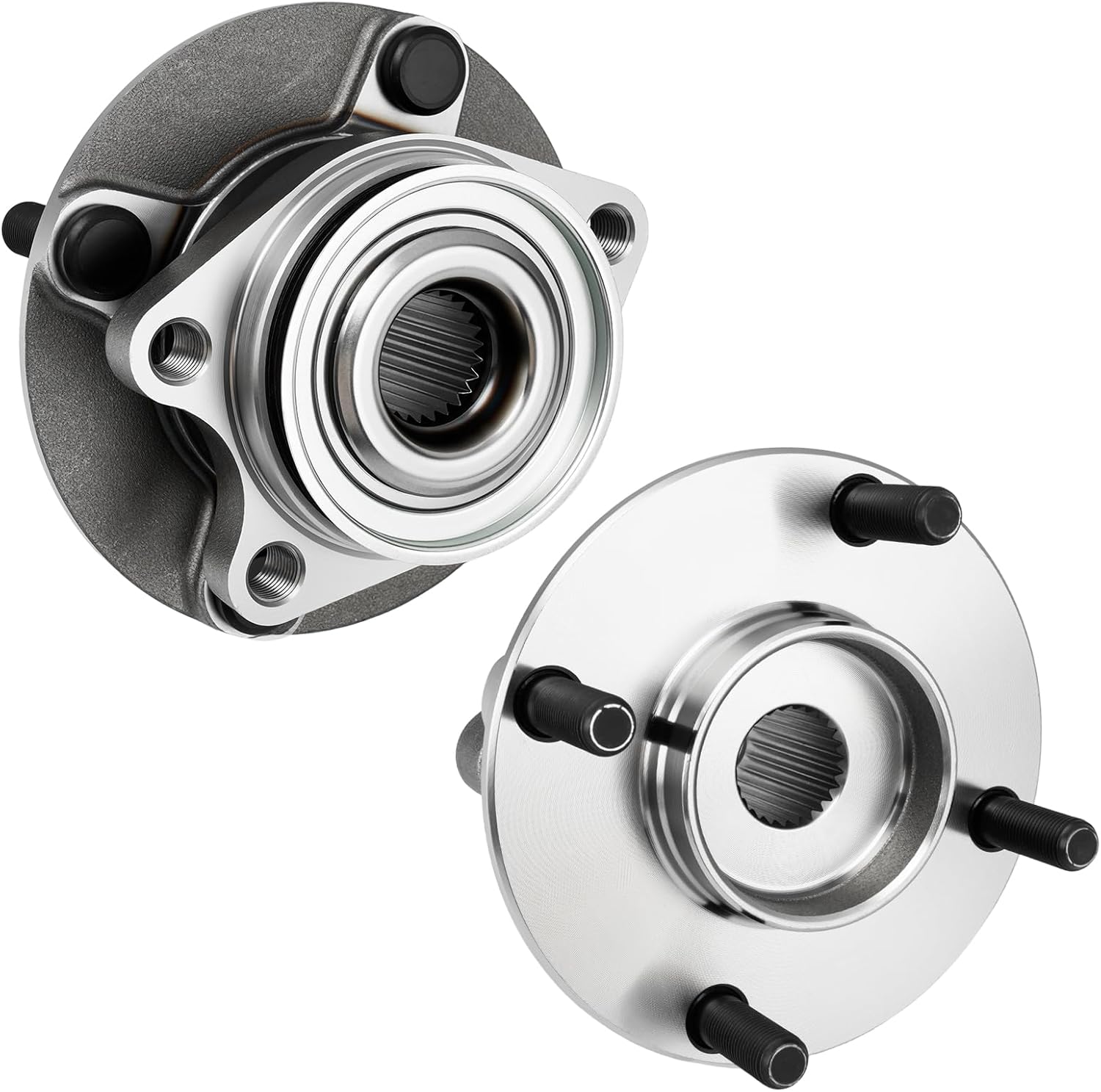 513308 2pcs Front Wheel Bearing Hub Assembly Compatible with Nissan Versa 2007 2008 2009 2010 2011, Without ABS, 4-Lugs, Pair