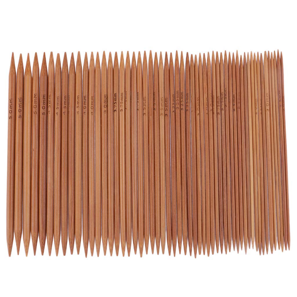 Whitleys 55 Pieces 11 Sizes 13cm Double Pointed Carbonized Smooth Bamboo Knitting Needles-image-36