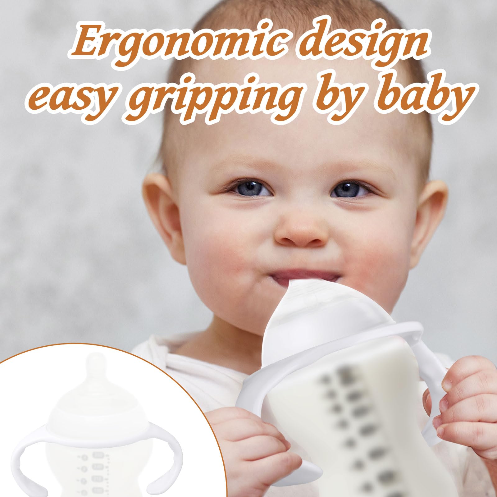 lasuroa 4pz Manici per Biberon per Tommee Tippee, Impugnatura Ergonomica Antiscivolo Un Facile Senza BPA Supporto di Ricambio Biberon Neonati