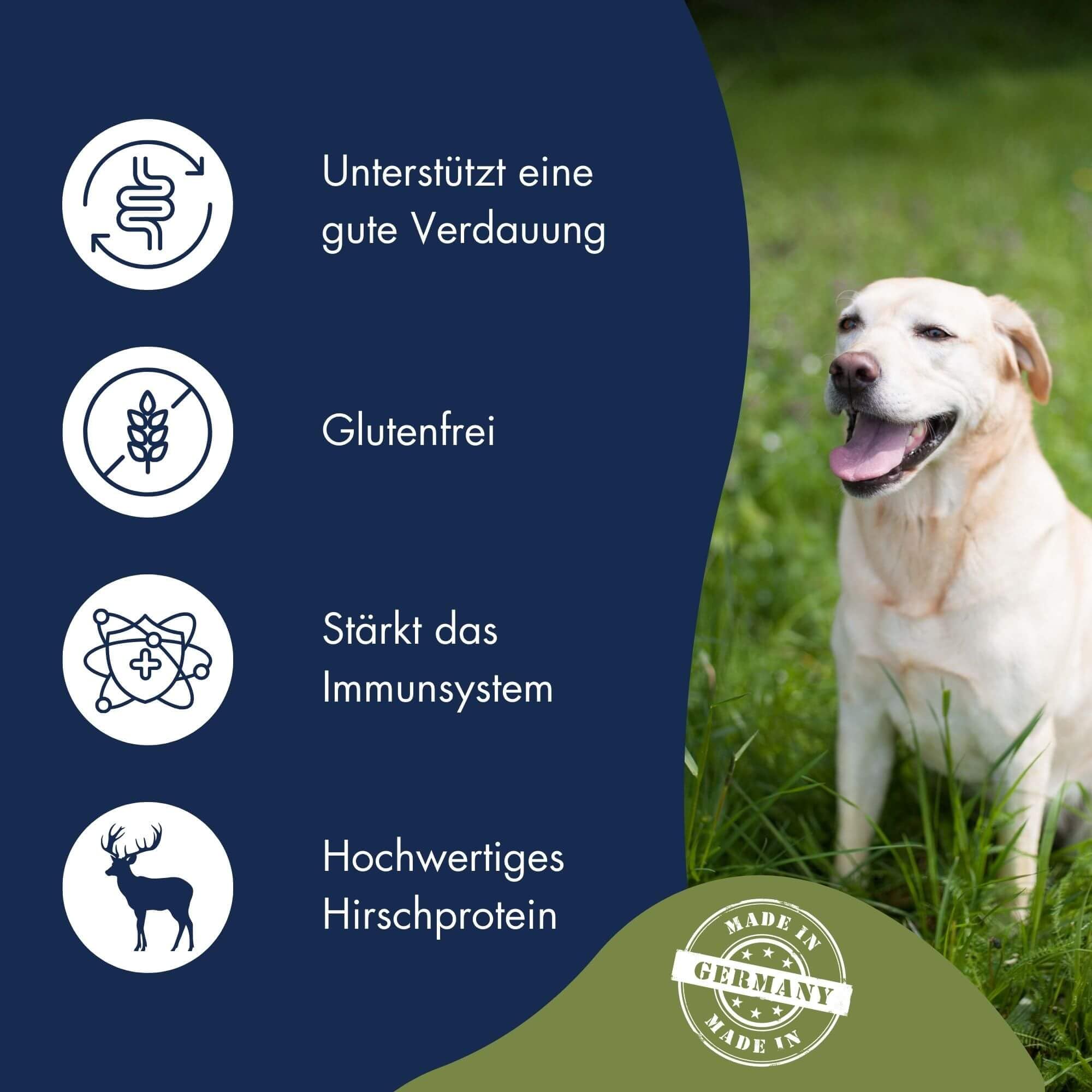 DR.CLAUDER'S - Hyposensitive | Trockenfutter mit Singleprotein für Sensible, ausgewachsene Hunde. Getreide- und glutenfreies Alleinfuttermittel im Beutel | 11,5kg Hirsch&Kartoffel