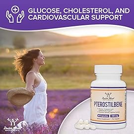 Pterostilbene Supplement 100mg Capsules (Third Party Tested) 60 Capsules, Superior to Resveratrol, Antioxidant for Longevity Support (Non-GMO, Gluten Free) by Double Wood