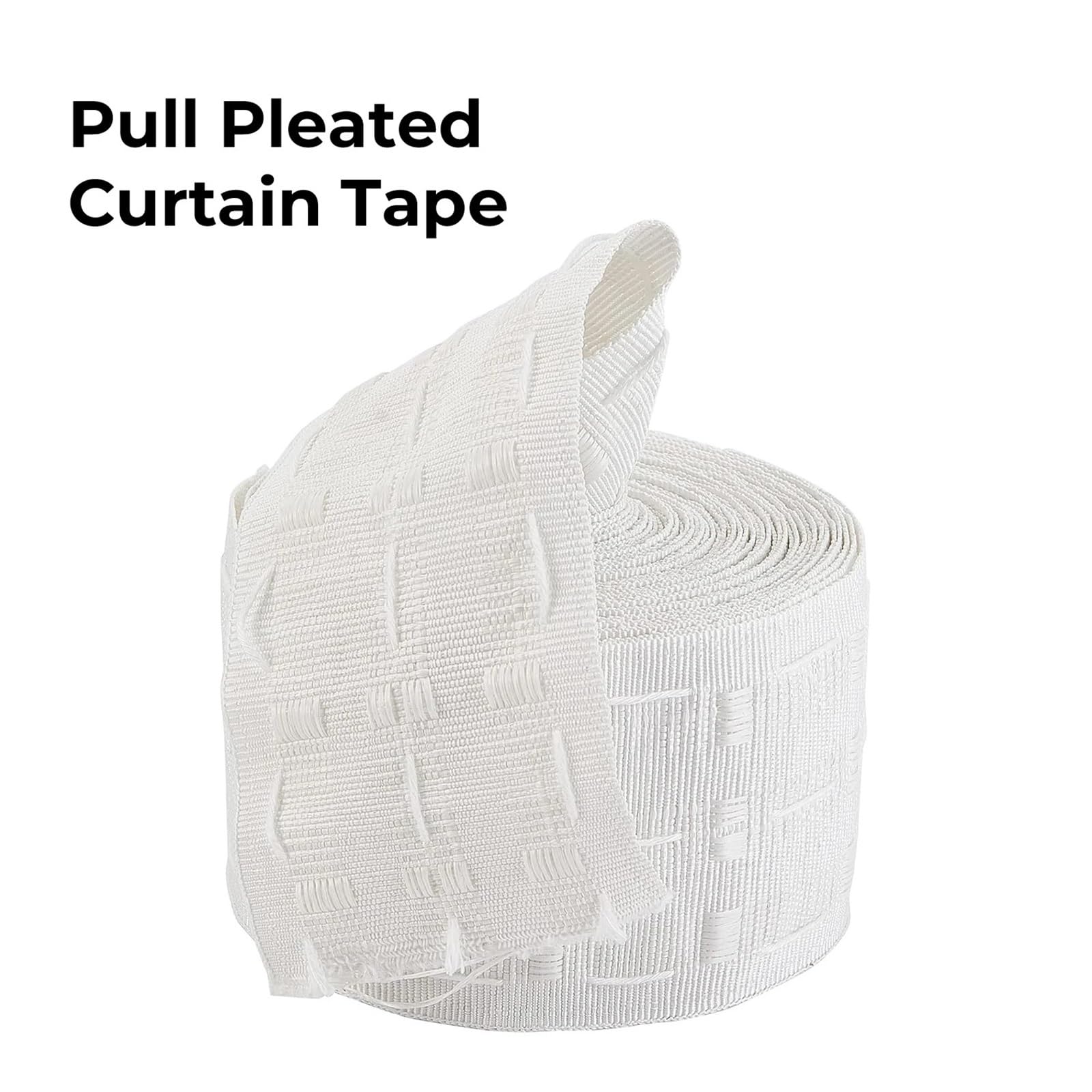 Rufflette pour Rideaux Ruban de Rideau plissé à 3 Lignes, Ruban plissage Blanc for réaliser des projets décoration intérieure(10m)