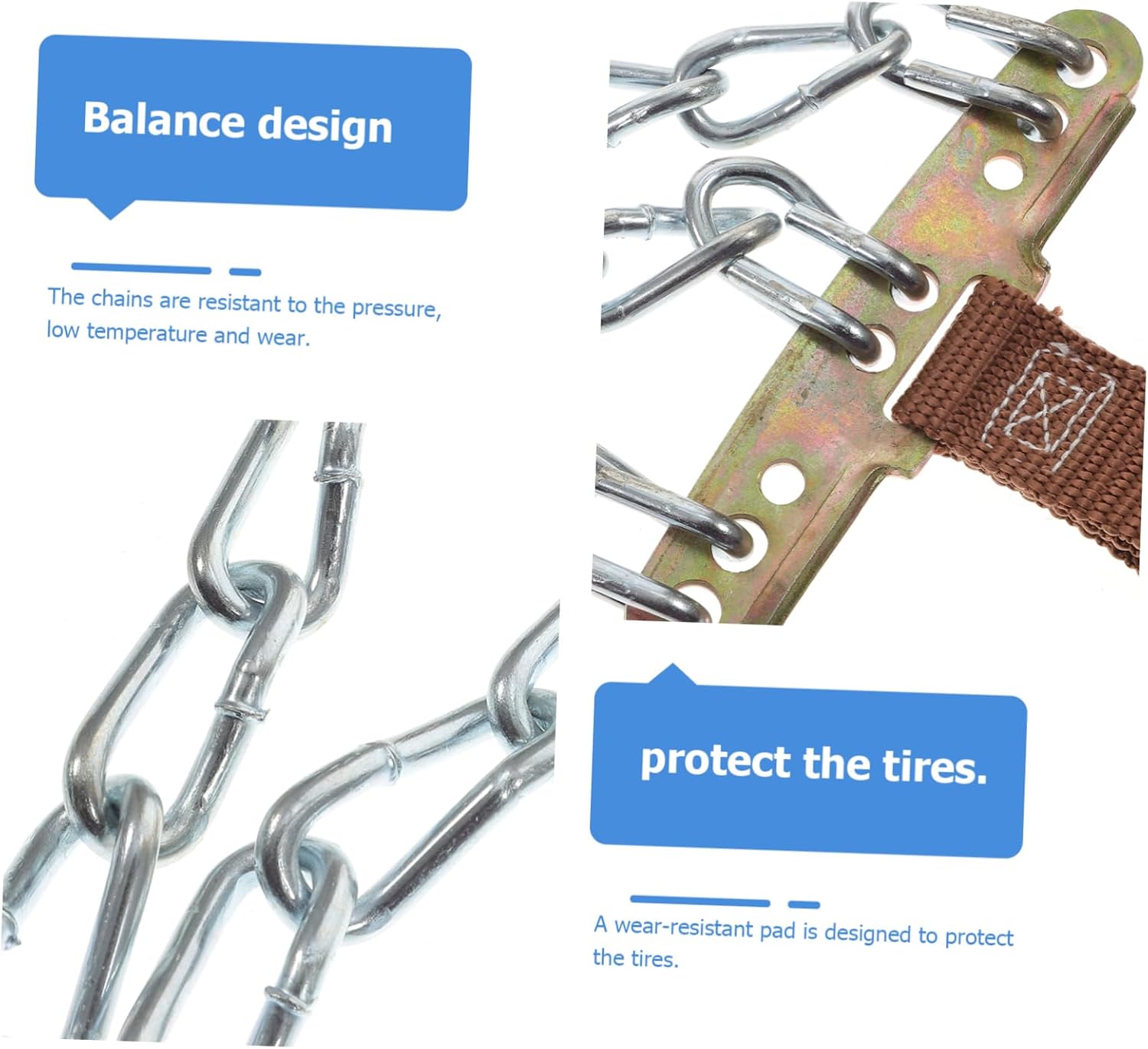 8pcs Snow Chains for Cars Truck Suv -skid Traction Straps Material for Mud Easy Installation Random Color