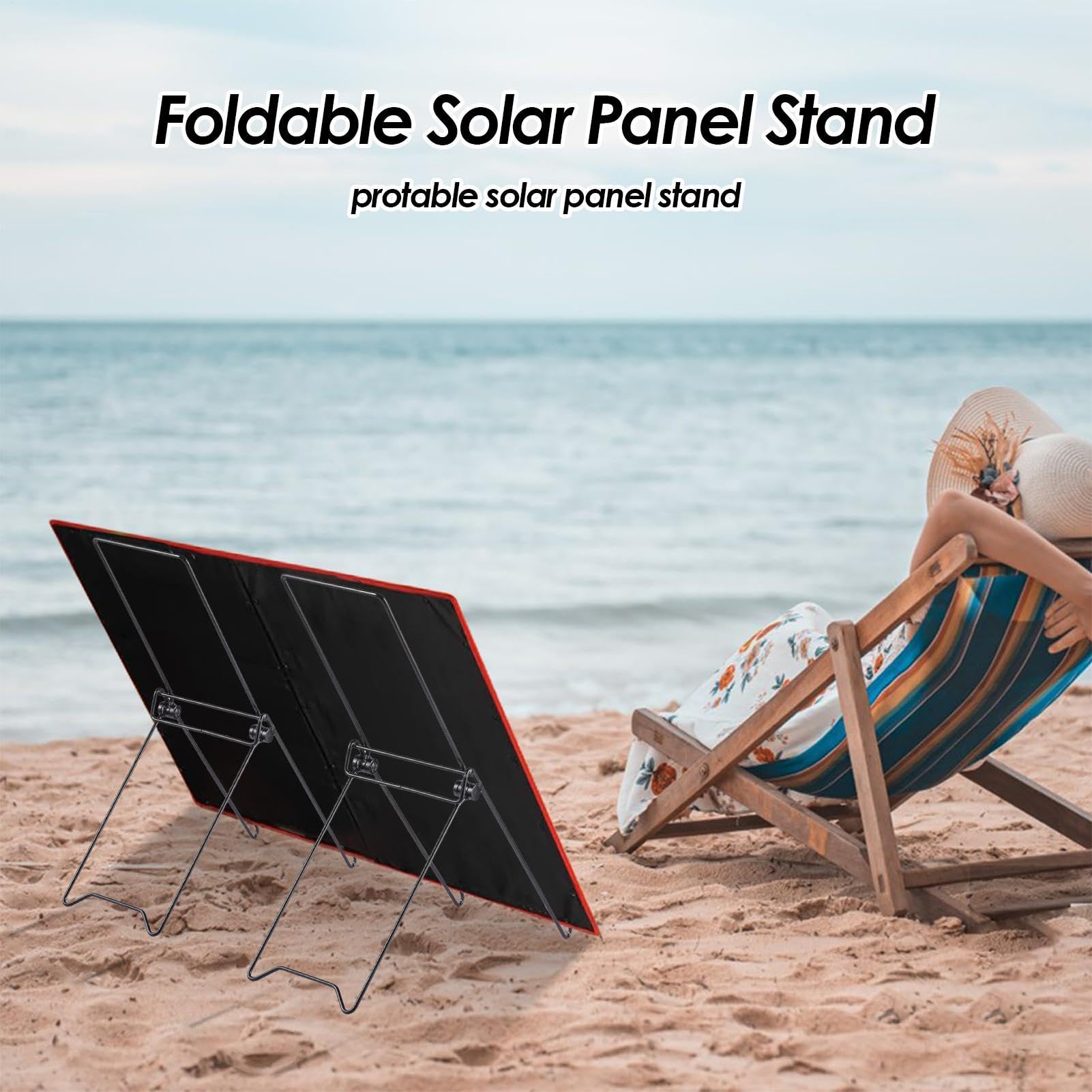 Soporte Para Panel Solar Rack Metálico De Montaje Rápido | Soporte Panel Solar Exterior 2 Piezas Jardín Balcón Patio Trasero Sendero Tejado Viaje Picnic Sin Conexión A Red