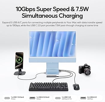 Amazon.co.jp: PULWTOP 11 in 1 USB C ハブ iMac 24インチ 2021 2023