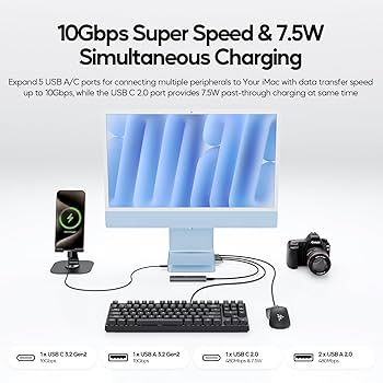 Apple - なな Amazon.co.jp: PULWTOP 11 in 1 USB C ハブ iMac 24インチ 2021