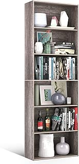 Homfa Bookshelf 70 in Height, Wood Bookcase 6 Shelf Free Standing Display Storage Shelves Standard Organization Collection Decor Furniture for Living Room Home Office, Dark Oak - coolthings.us
