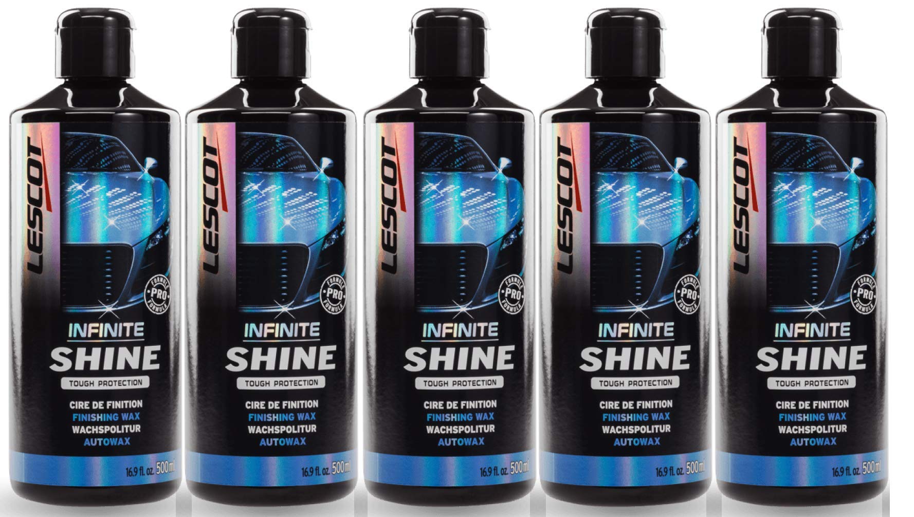 Lescot by Motul Infinite Shine - Cera líquida para acabado, 5 botellas de 500 ml
