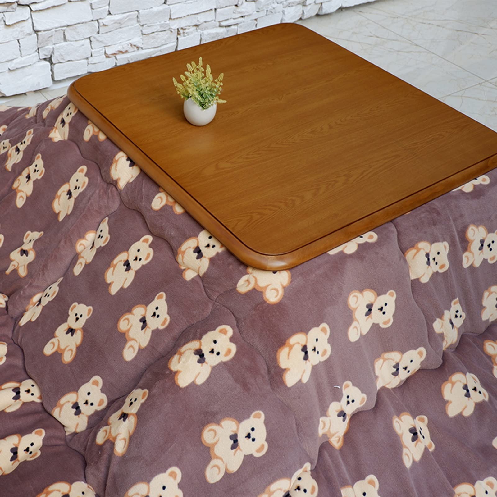 Kotatsu Tavolo da Soggiorno Morbido Kotatsu Set Tavolo Riscaldante per Riscaldamento Invernale Regalo Caldo per la Famiglia Tatami Tavolino da Soggiorno (Colore: Marrone Chiaro, Dimensioni: