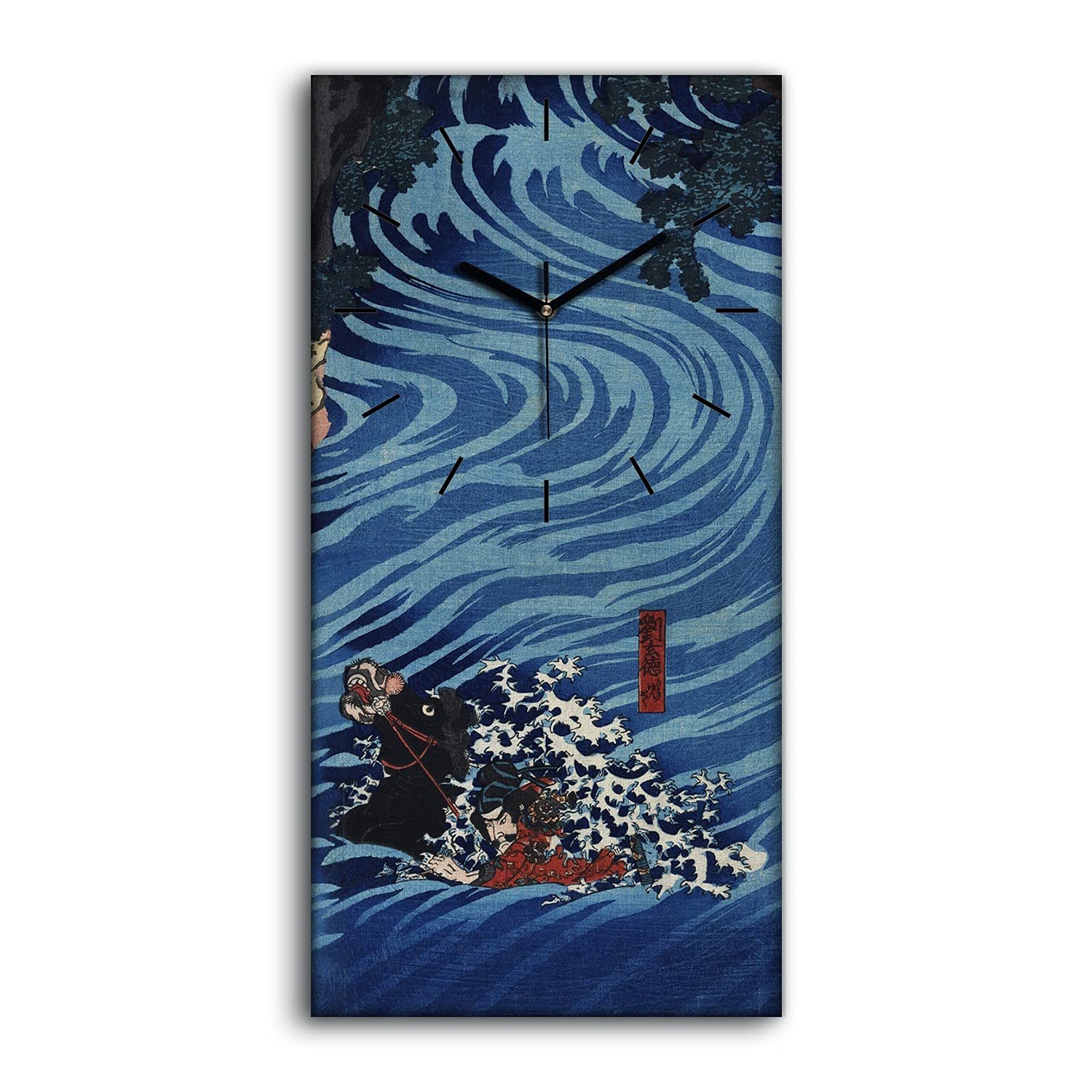 Horloge sur Toile 30x60cm Ne Pas Tic Tac Silencieuse Art Moderne Salon