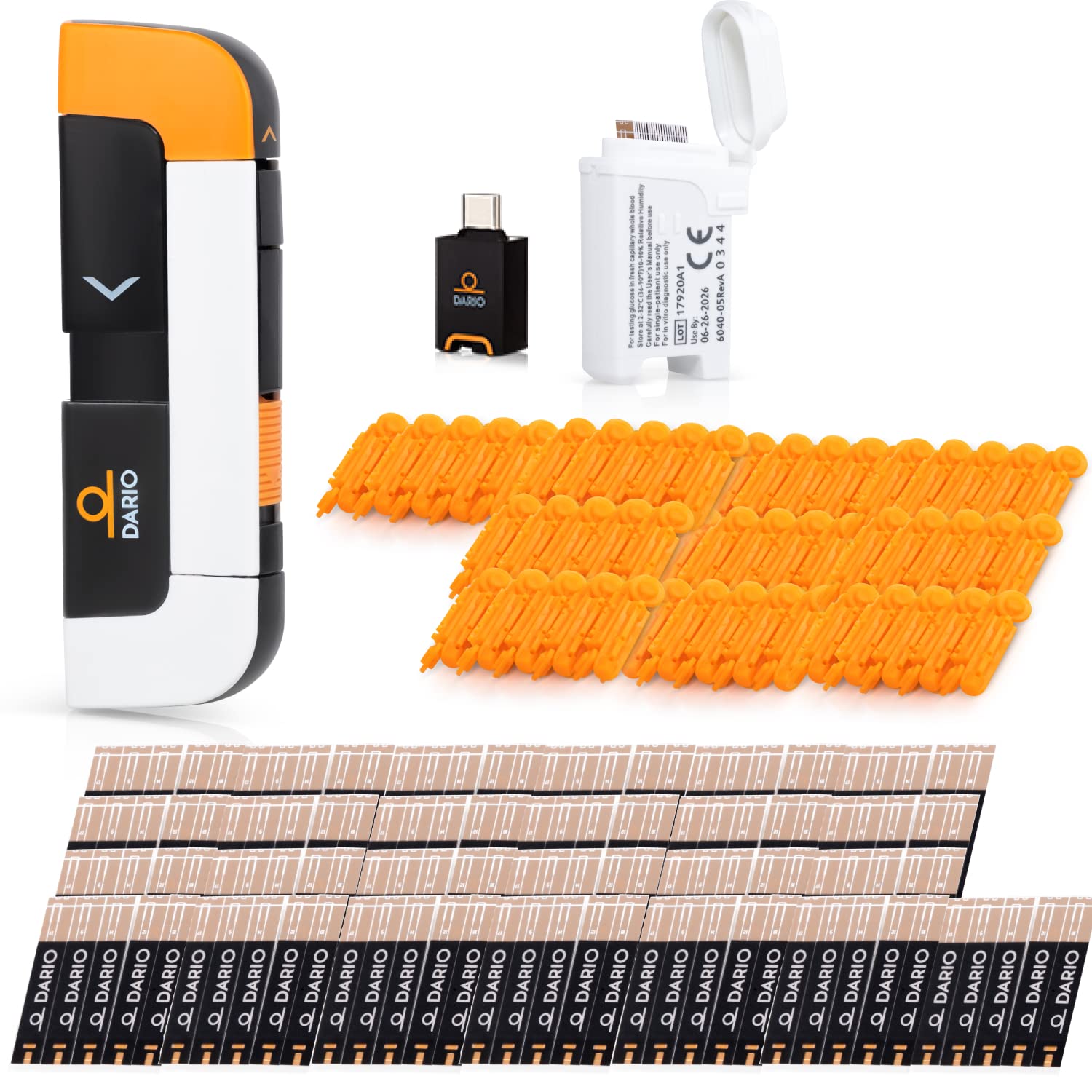 Bundle & Save Dario Diabetes Blood Glucose Meter Kit. Test Blood Sugar Estimate A1c. All-in-One Smar