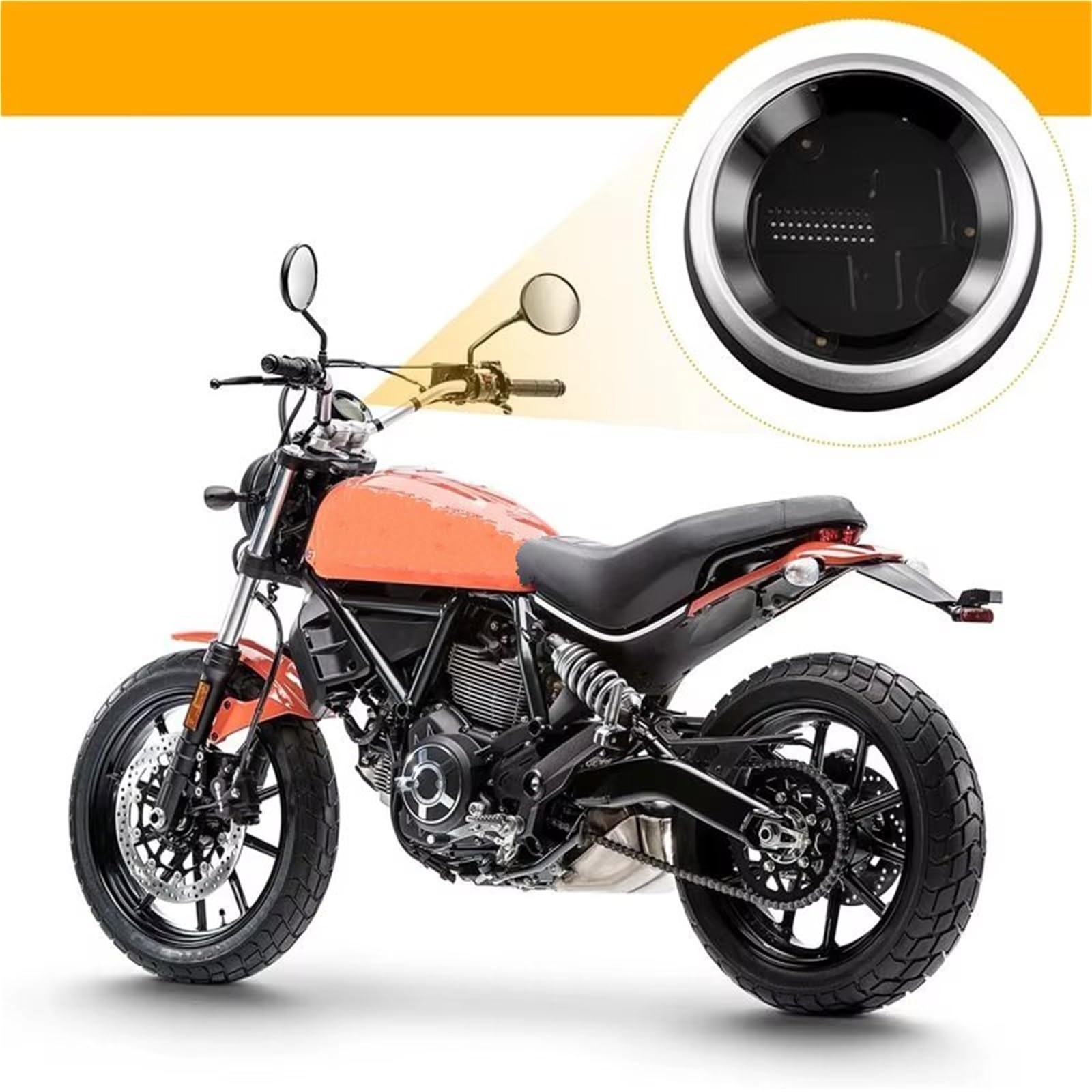 Motorrad Tacho HüLle Kompatibel Mit Ducati Für Scrambler 400 800 Motorrad-Instrumentenkoffer Tachoanzeige Drehzahlmesser Kilometerzähler Gehäuseabdeckung