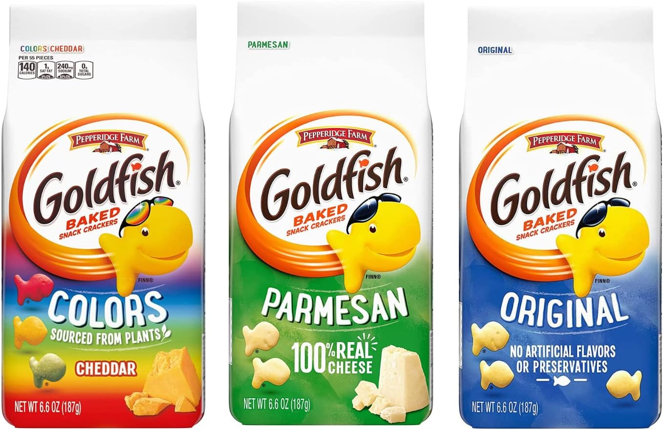 Pepperidge Farm Goldfish Baked Snack Crackers 1 x Parmesan 1 x