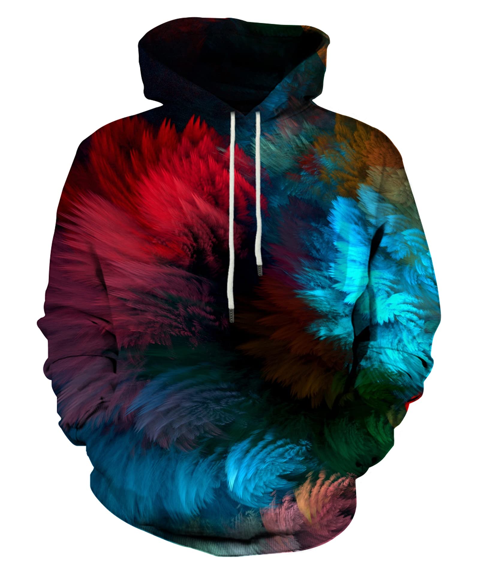 LAIDIPASUnisex 3D Novelty Hoodies for Men Women Graphic Pullover Hooded Sweatshirt with Pockets