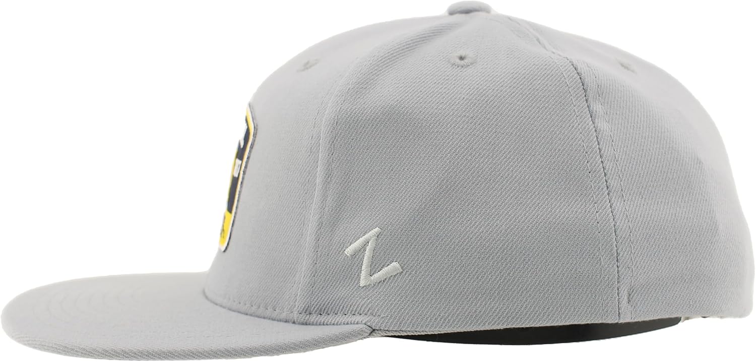 Michigan Wolverines NCAA Officially Licensed Fitted Hat M15Z Switchback Light Gray, Large - Image 3