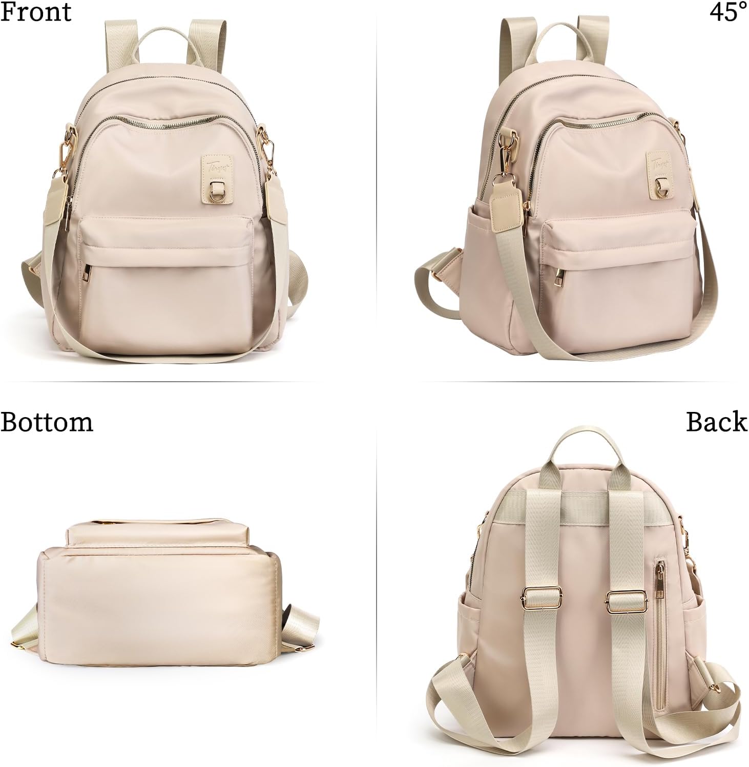 TINYAT Small Backpack Purse for Women Fashion Women Backpack Convertible Handbags Satchel Shoulder Bag for Travel