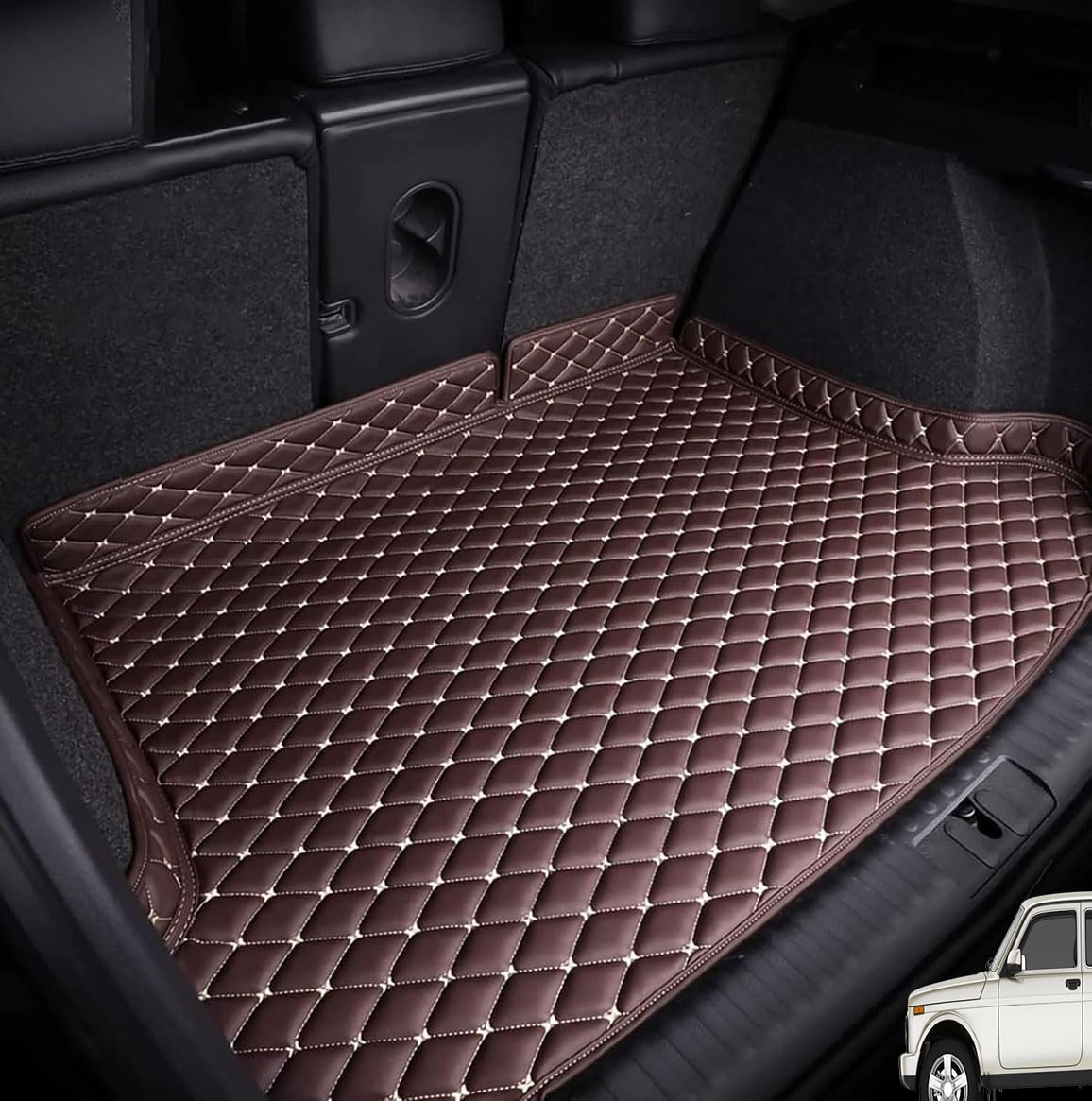 Vaatye A/Coffee Vtye Cr Lether Boot Mts For Udi 8 Limousine D5 (5Sets) Lwb 2018 2019 2020 2021 2022,Uto Ll Wether Wterproof Trunk Mt Nti-Scrtch Protector Pd Boot Cover Ccessories,