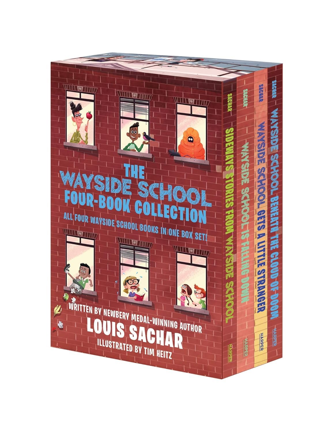 The Wayside School 4-Book Box Set: Sideways Stories from Wayside School, Wayside School Is Falling Down, Wayside School Gets a Little StrangerDoom―Hilarious Chapter Book Series for Kids      Paperback – June 7, 2023