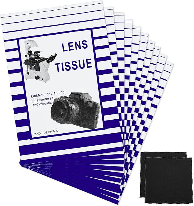 500 Pieces Lens Cleaning Paper Tissue and 2 Double Sided