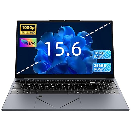 OMSERVB 15.6" Laptop, Ryzen 5 3500U (Up to 3.7GHz) Quad-Core Processor, 16GB DDR4 RAM, 256GB NVMe SSD