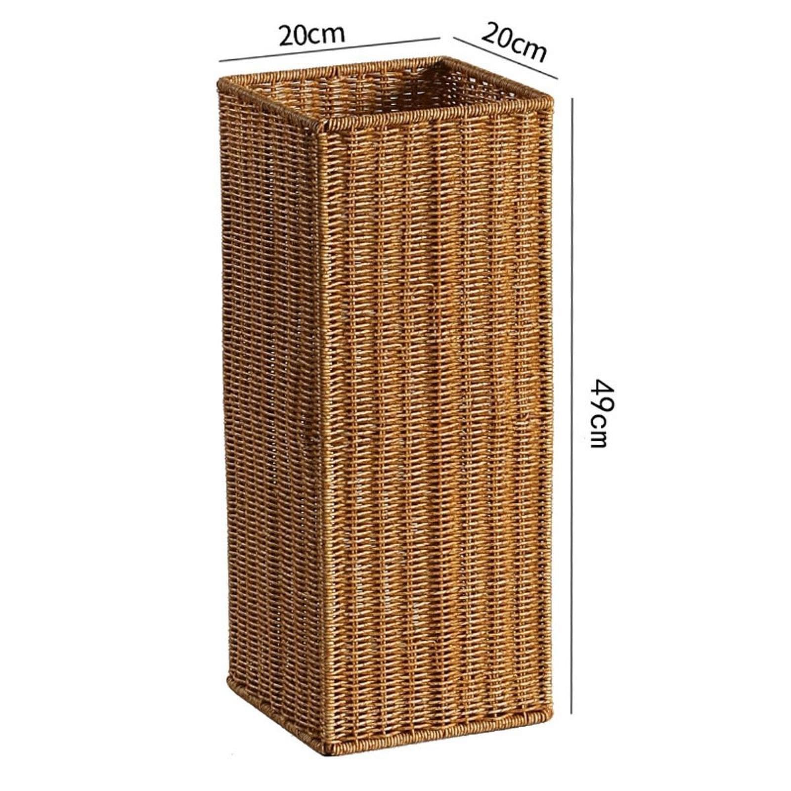 rockible Portaombrelli in Rattan Artificiale, Portaombrelli Indipendente, Moderno Organizer per La Casa, Contenitore per Ripostiglio, Appartamento, 49 Cmx20 Cmx20 Cm
