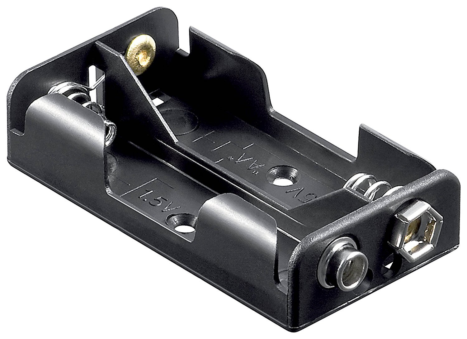 Goobay Black 46904 2X Aa (Mignon) Battery Holder - Push On