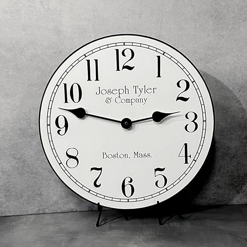 Reloj de pared Simply White  Mecanismo de cuarzo ultra silencioso  Hecho a mano en Estados Unidos hermoso color nítido duradero  Viene en 8 tamaños