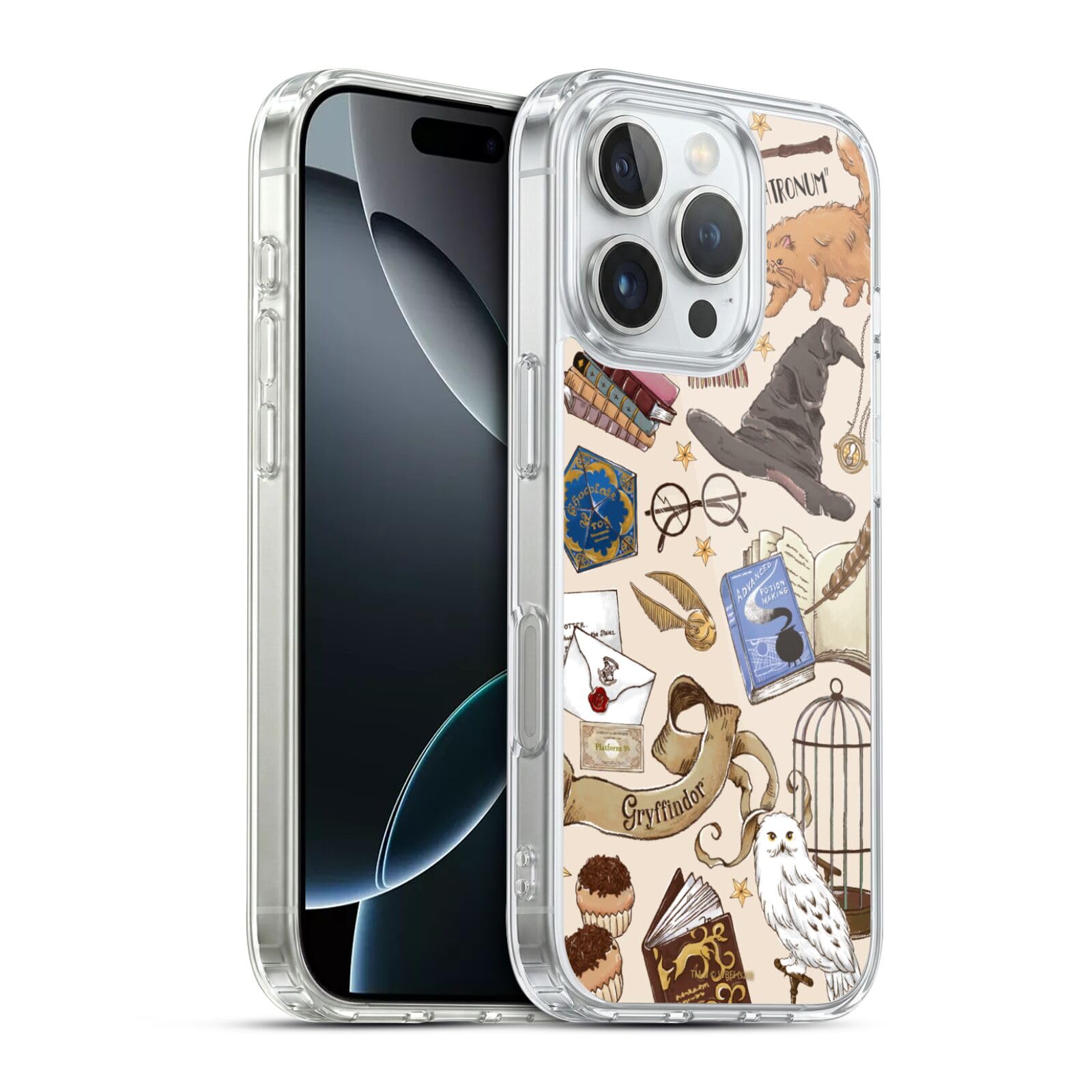Head Case Designs Licenciado Oficialmente Harry Potter Patrón Luna Reliquias de la Muerte XXXVII Caso Funda de Gel Suave Compatible con Apple iPhone 12 / iPhone 12 Pro — view 90