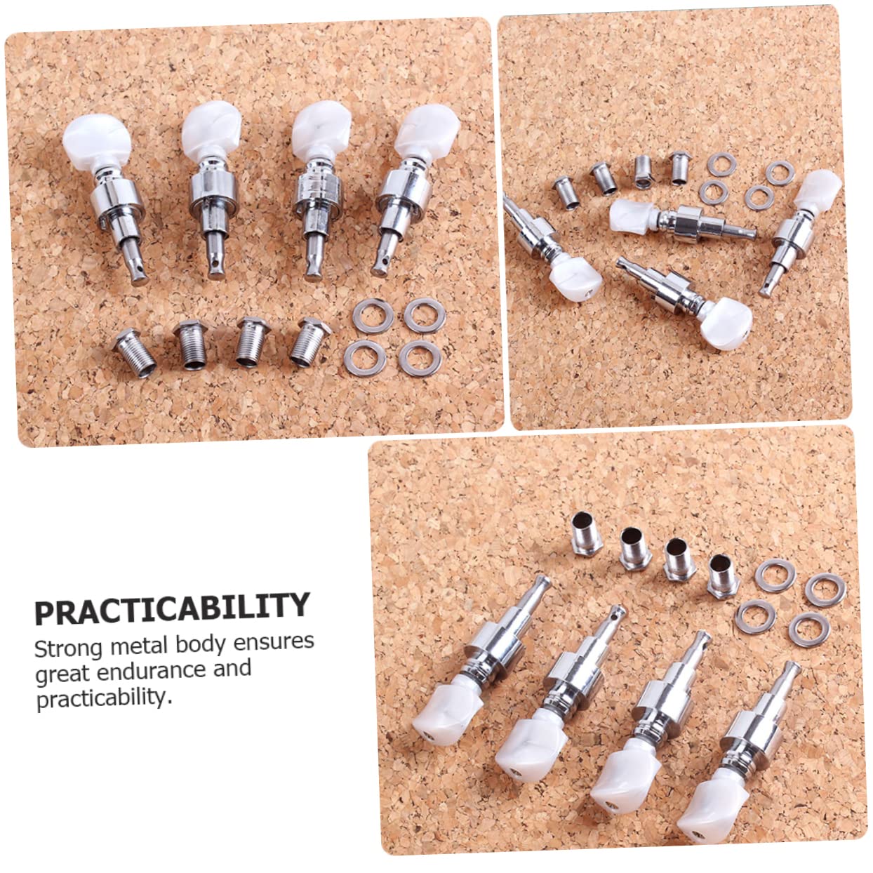 iplusmile Chiavi per Corde Banjo Set da 4 Pezzi con Pioli di Accordatura in Metallo, Accessori Strumenti Musicali Folk, Sostituzione Meccaniche Banjo per Accordatori Facili da Montare